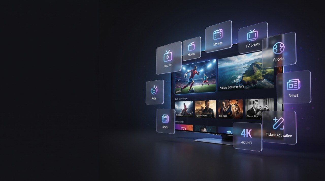 IPTV streaming interface op Smart TV